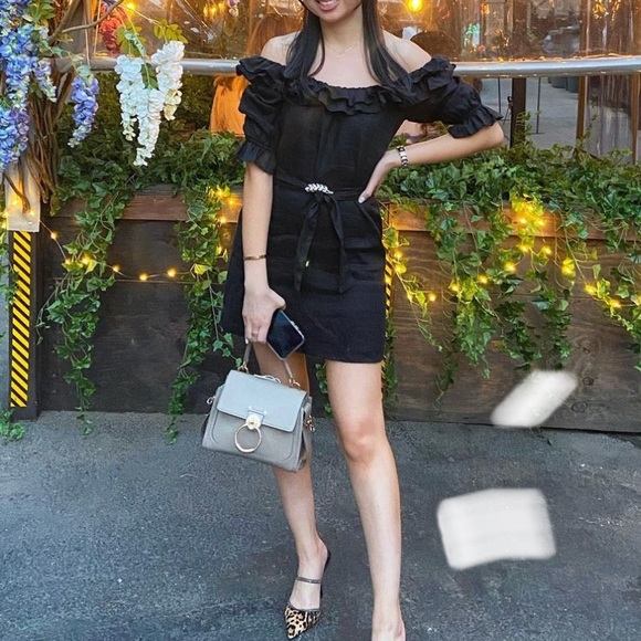 Reformation Off Shoulder Indio Linen Mini Dress XS - Picture 3 of 8